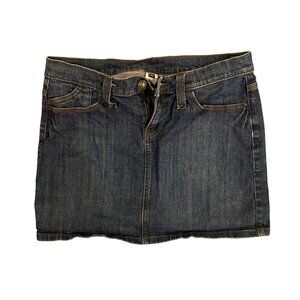 Gap Womens Denim Mini Skirt Size 6 Dark Wash Cotton/Spandex Blend Made In China